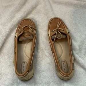 Brown boat shoes